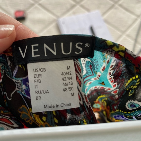 Venus boho vintage inspired ruffled short dress medium 60’s 70’s NWOT - Picture 5 of 5